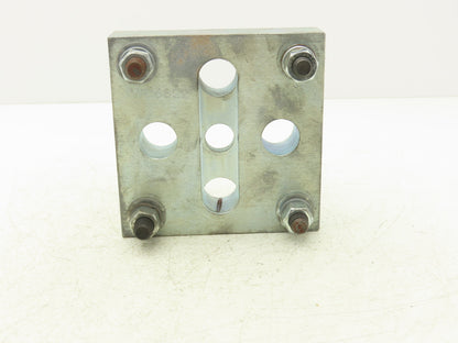 Cylinder End Plate Attachment Bracket 4-Bolt Mount 5-1/2" Square Heavy Duty