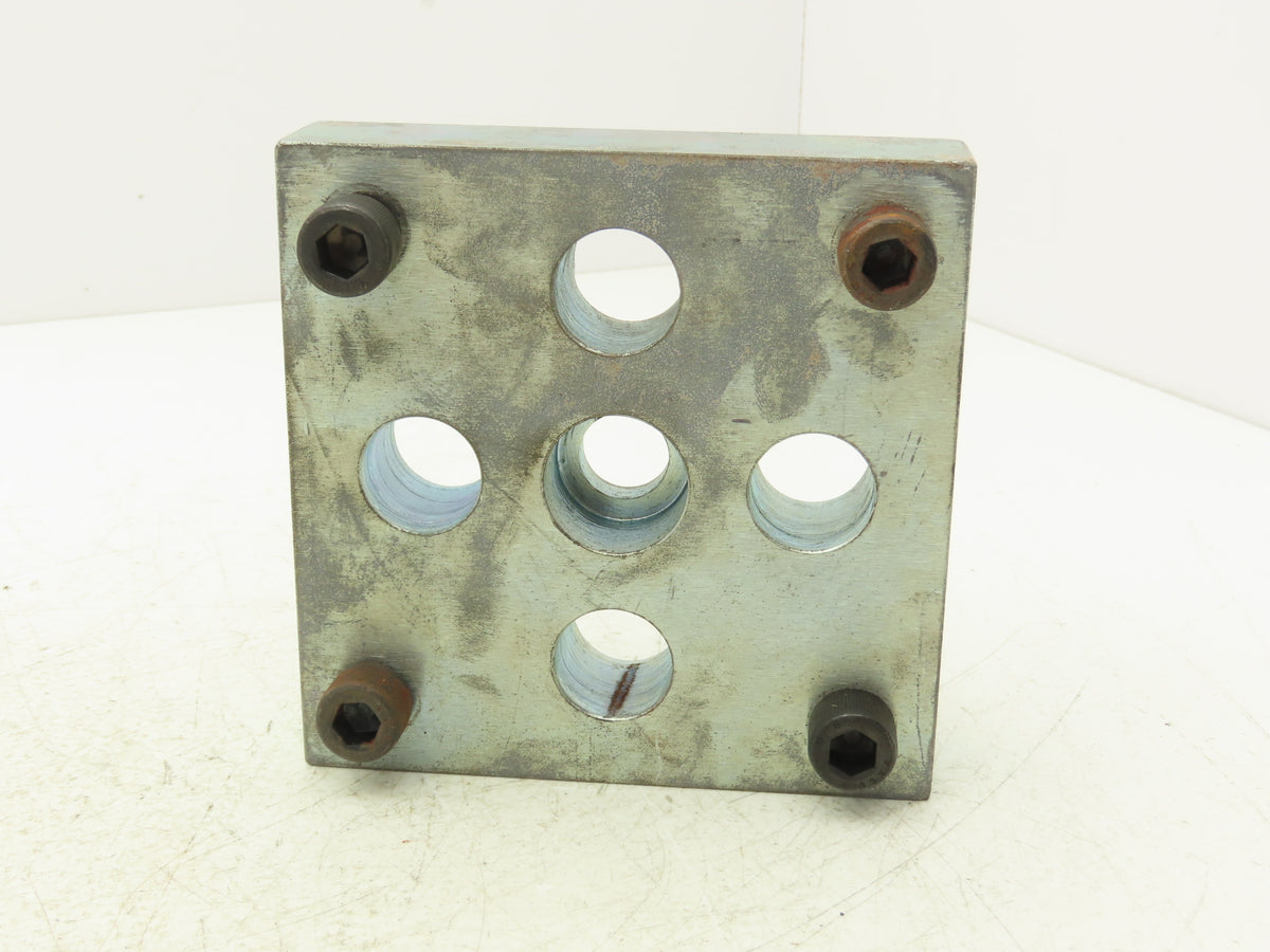 Cylinder End Plate Attachment Bracket 4-Bolt Mount 5-1/2" Square Heavy Duty
