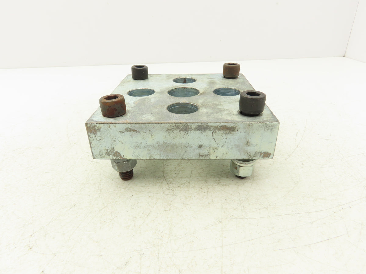 Cylinder End Plate Attachment Bracket 4-Bolt Mount 5-1/2" Square Heavy Duty