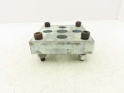Cylinder End Plate Attachment Bracket 4-Bolt Mount 5-1/2" Square Heavy Duty