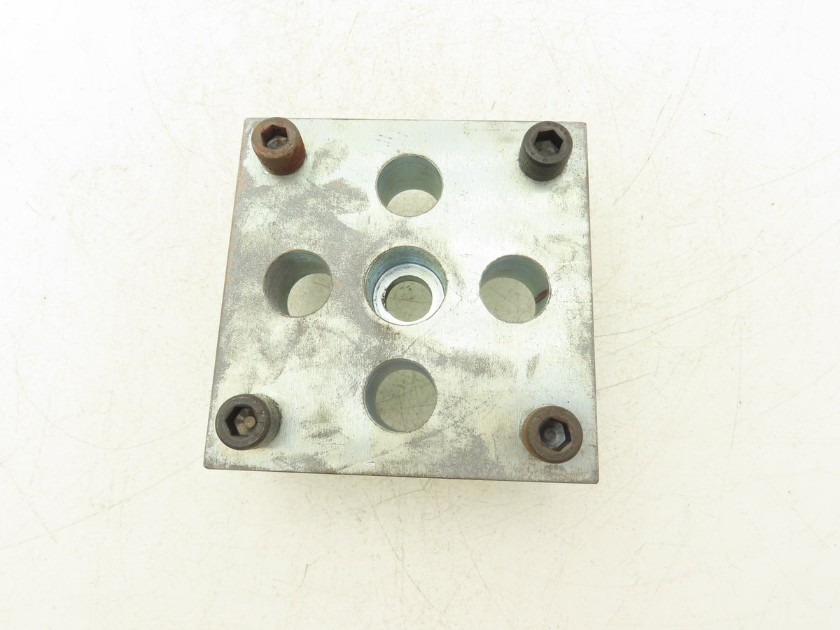 Cylinder End Plate Attachment Bracket 4-Bolt Mount 5-1/2" Square Heavy Duty