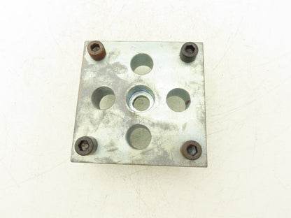 Cylinder End Plate Attachment Bracket 4-Bolt Mount 5-1/2" Square Heavy Duty