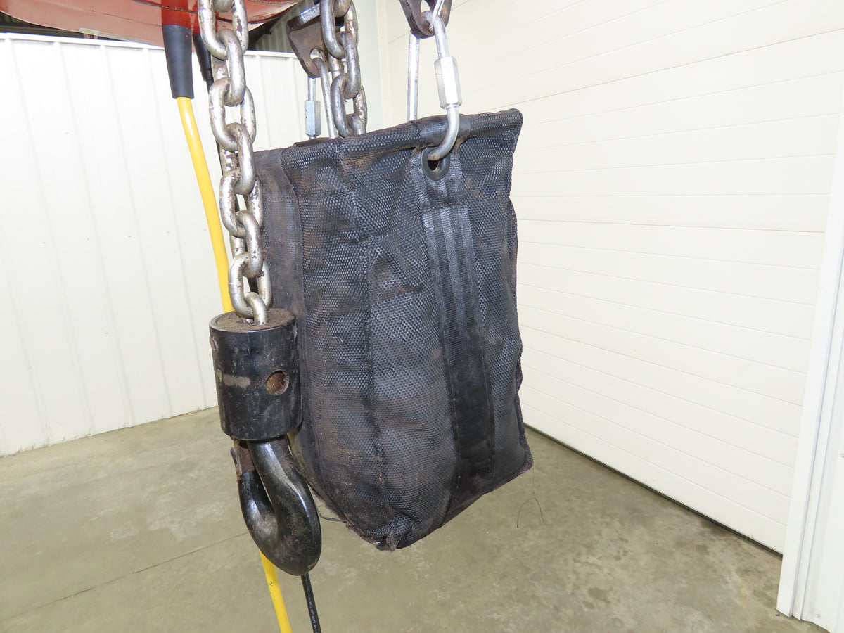 CM Lodestar Model RRS 2 Ton 4000lb Electric Chain Hoist 22' Lift 16 FPM 3PH 480V
