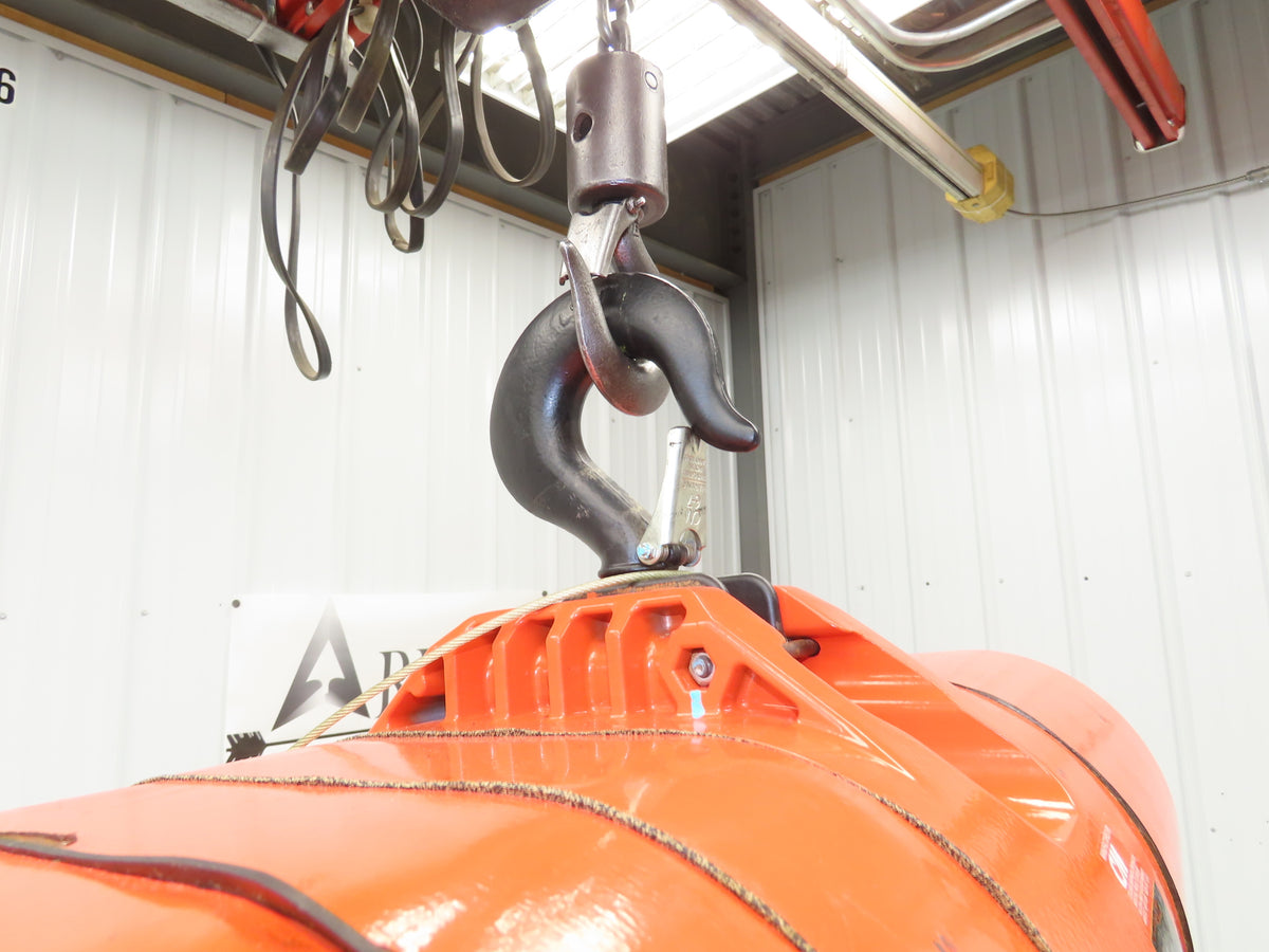 CM Lodestar Model RRS 2 Ton 4000lb Electric Chain Hoist 22' Lift 16 FPM 3PH 480V