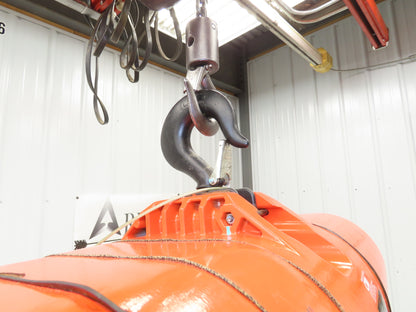 CM Lodestar Model RRS 2 Ton 4000lb Electric Chain Hoist 22' Lift 16 FPM 3PH 480V