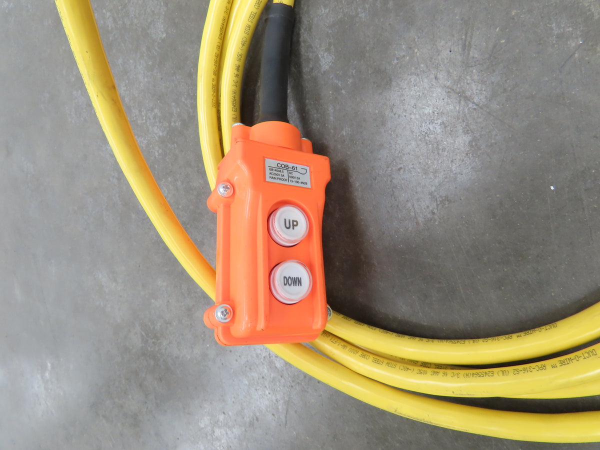 CM Lodestar Model RRS 2 Ton 4000lb Electric Chain Hoist 22' Lift 16 FPM 3PH 480V
