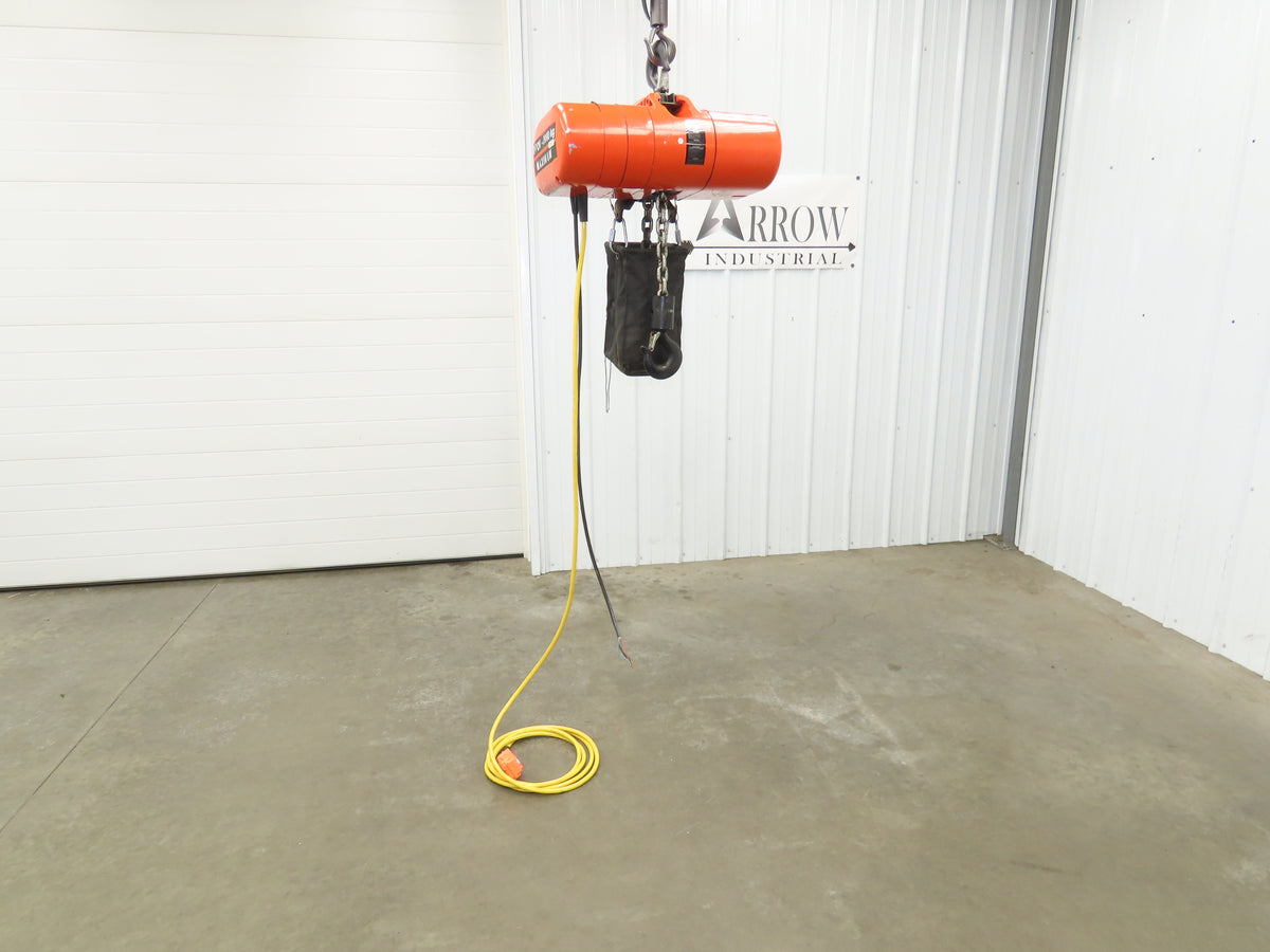 CM Lodestar Model RRS 2 Ton 4000lb Electric Chain Hoist 22' Lift 16 FPM 3PH 480V
