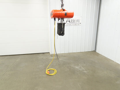 CM Lodestar Model RRS 2 Ton 4000lb Electric Chain Hoist 22' Lift 16 FPM 3PH 480V