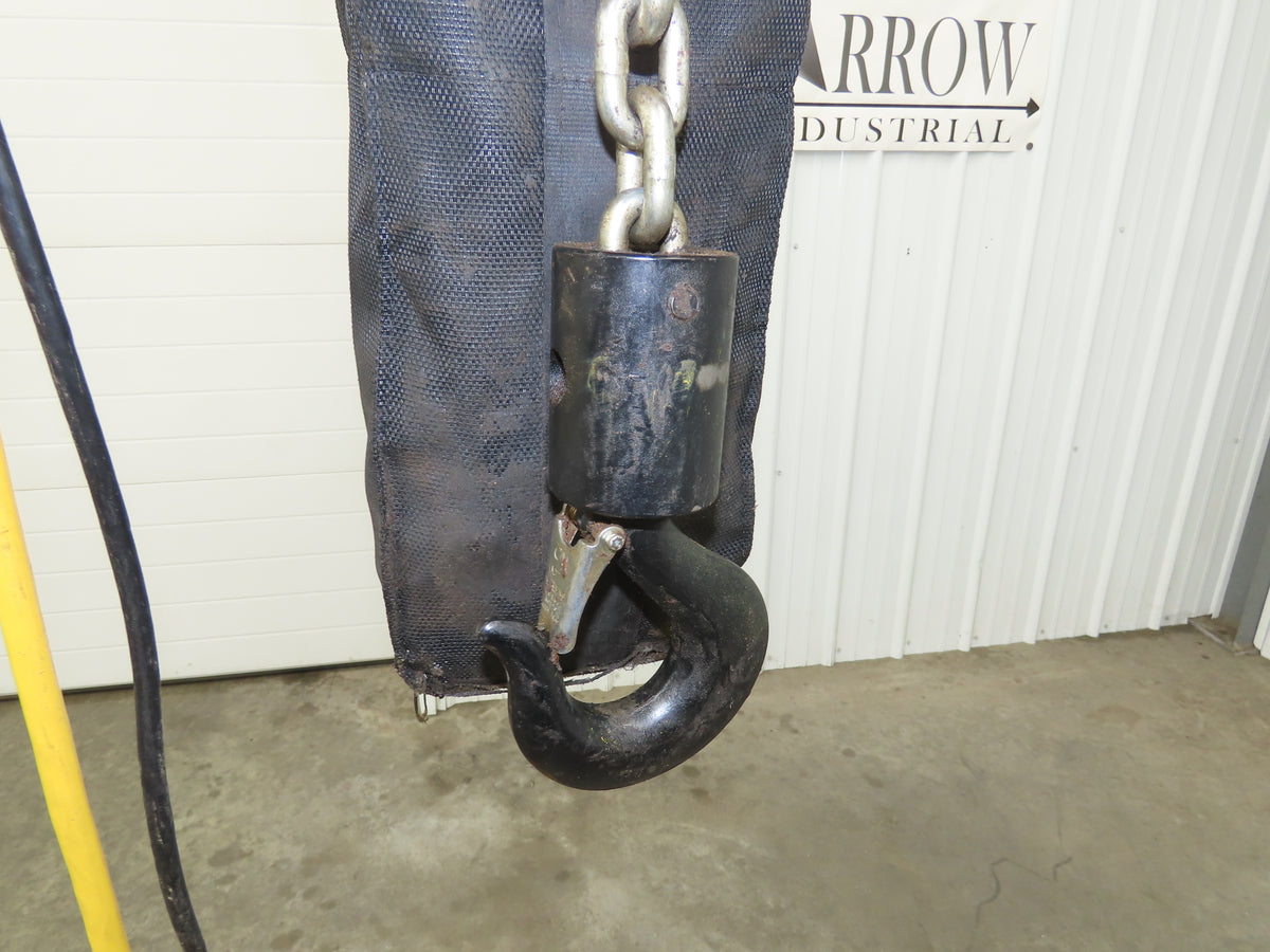 CM Lodestar Model RRS 2 Ton 4000lb Electric Chain Hoist 22' Lift 16 FPM 3PH 480V