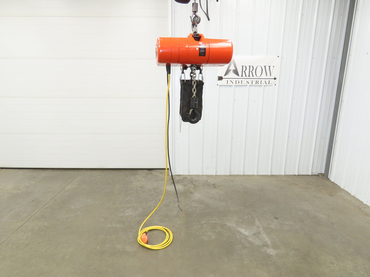CM Lodestar Model RRS 2 Ton 4000lb Electric Chain Hoist 22' Lift 16 FPM 3PH 480V