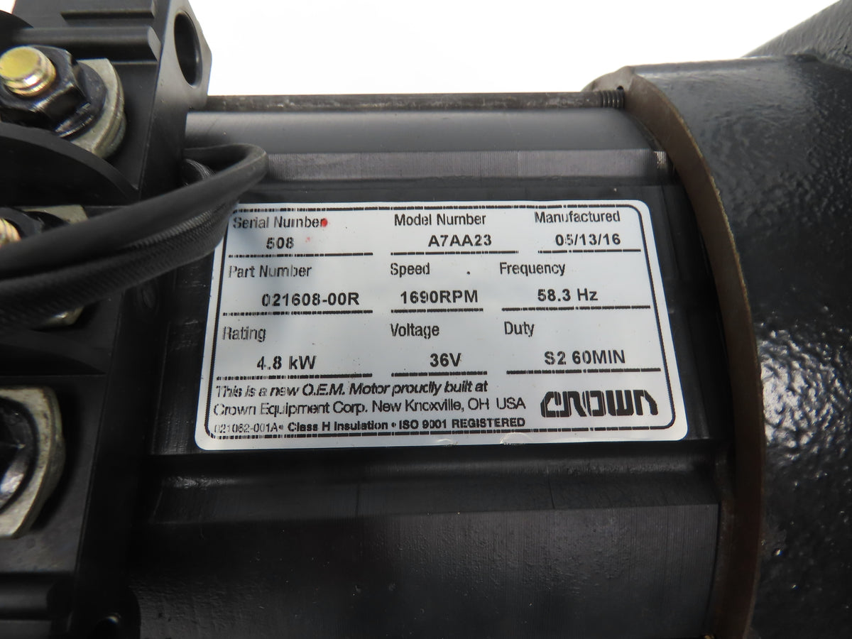 Crown 021608-00R Forklift Left Front Drive 5-Lug Axle & Motor A7AA23 Off RC 5500