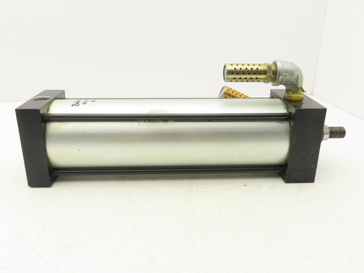 Bimba TRD Pneumatic Air Cylinder 4" Bore 12" Stroke 250psi 4-Port 3/4"NPT