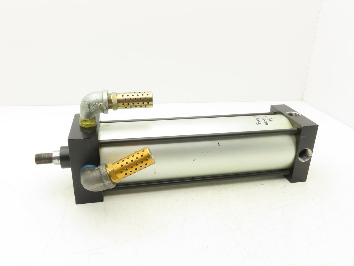 Bimba TRD Pneumatic Air Cylinder 4" Bore 12" Stroke 250psi 4-Port 3/4"NPT