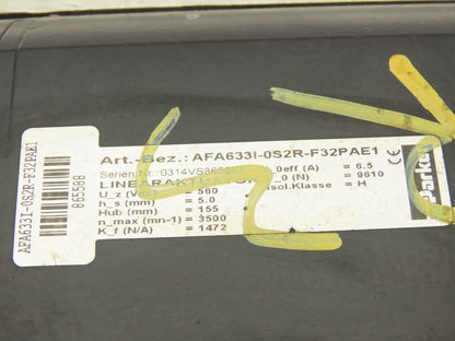Parker AFA6331-0S2R-F32PAE1 Servo Motor Linear Screw Actuator 560VDC