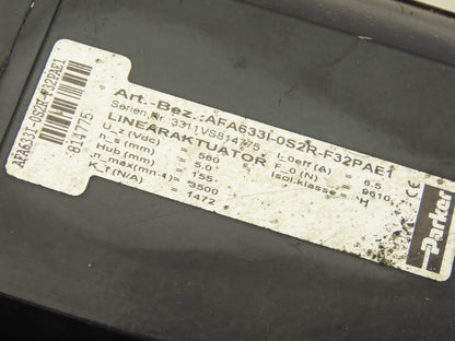 Parker AFA6331-0S2R-F32PAE1 Servo Motor Linear Screw Actuator 560VDC