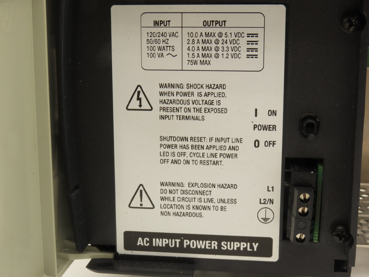 Allen Bradley 1756-A10 I/O 10 Slot Rack Chassis & Power Supply 1756-PA72