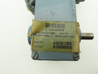 Groschopp 3148406 Gearmotor 250:1 Hollow Shaft 20mm 180-230V 1ph KM 87-40