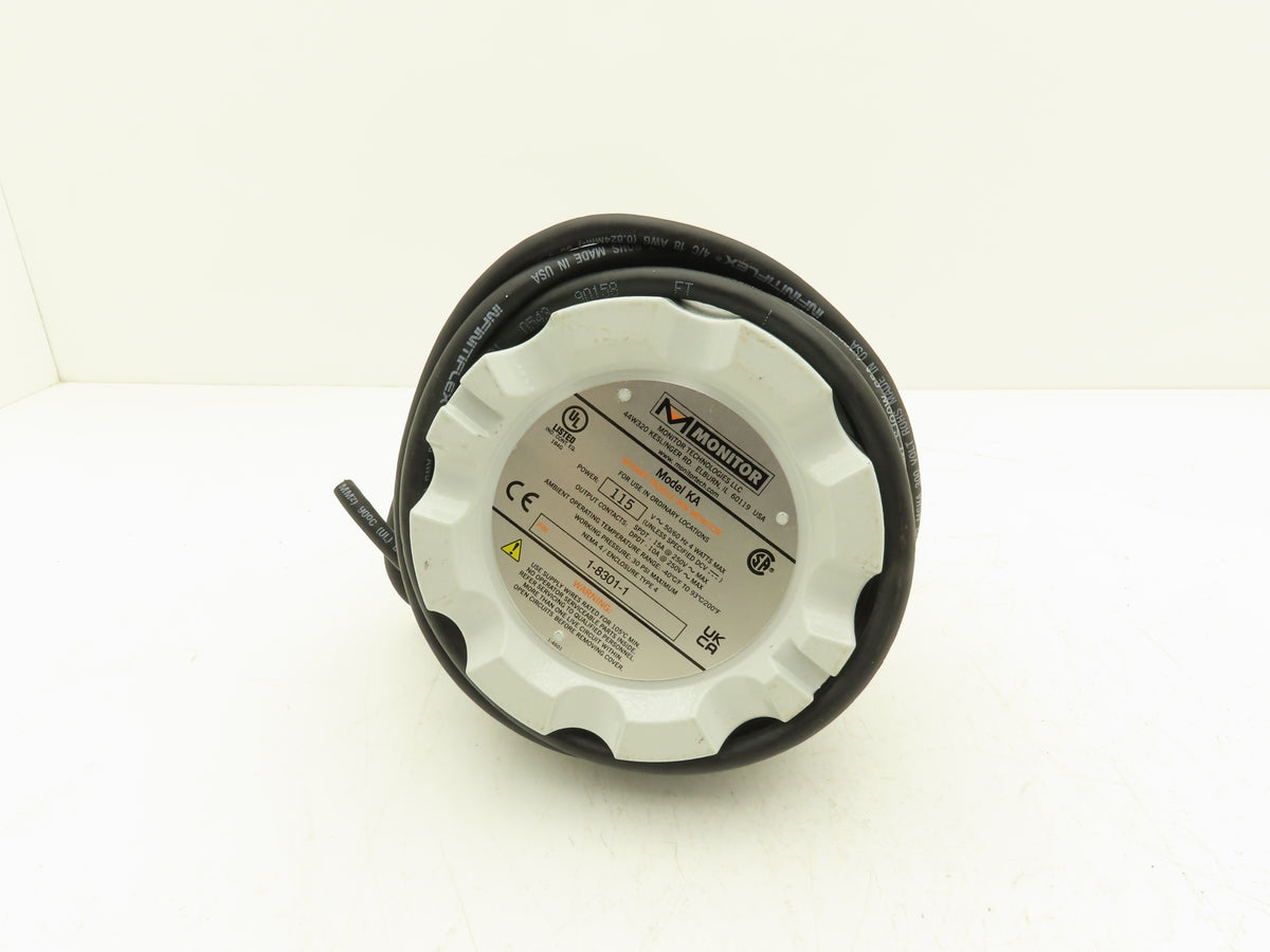 Monitor KA 1-8301-1 Rotary Paddle Bin Level Indicator 115 VAC w/Scimitar Paddle
