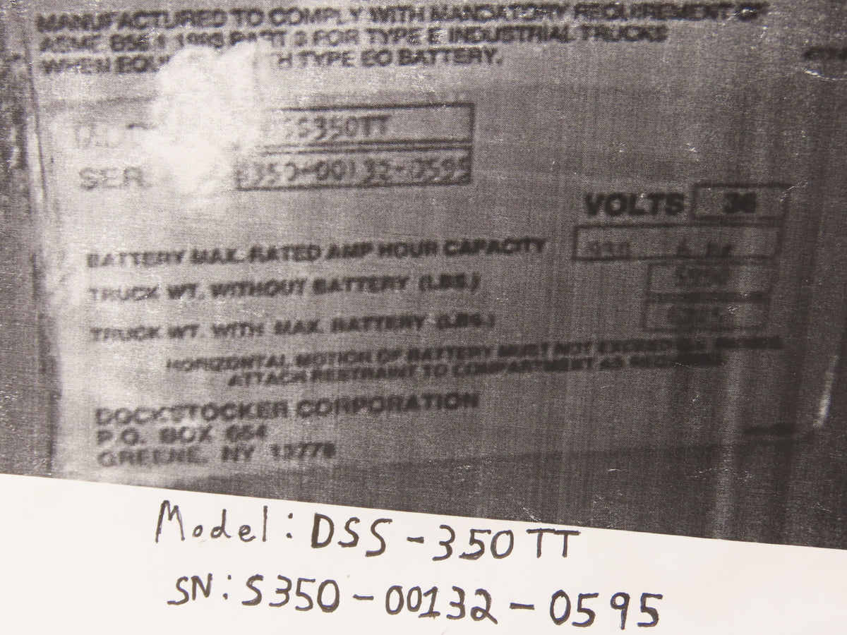 Raymond 223-000-147/002 Dockstocker Forklift Dash Display Panel Off DSS-350TT
