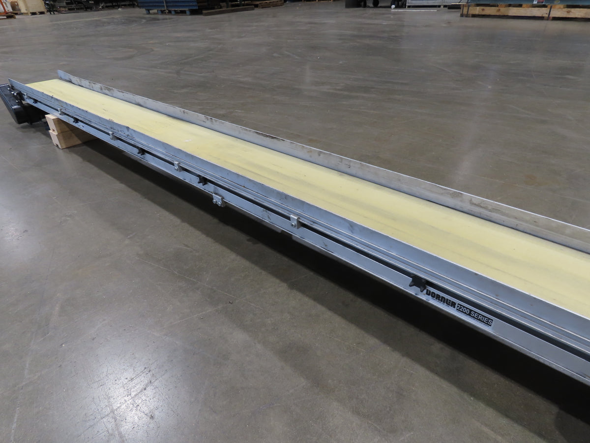 Dorner 2200 8"W x 10'L Low Profile Belt Conveyor 200mm 115V Belt Drive 38FPM