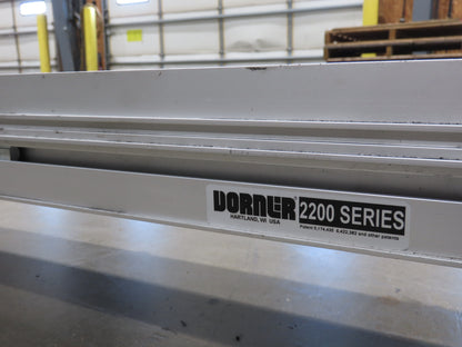 Dorner 2200 8"W x 10'L Low Profile Belt Conveyor 200mm 115V Belt Drive 38FPM