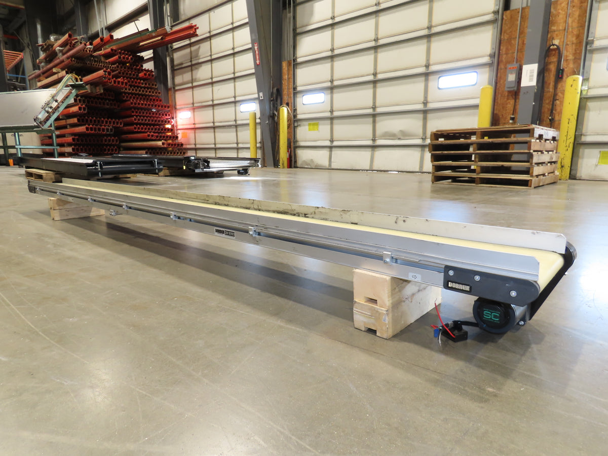Dorner 2200 8"W x 10'L Low Profile Belt Conveyor 200mm 115V Belt Drive 38FPM