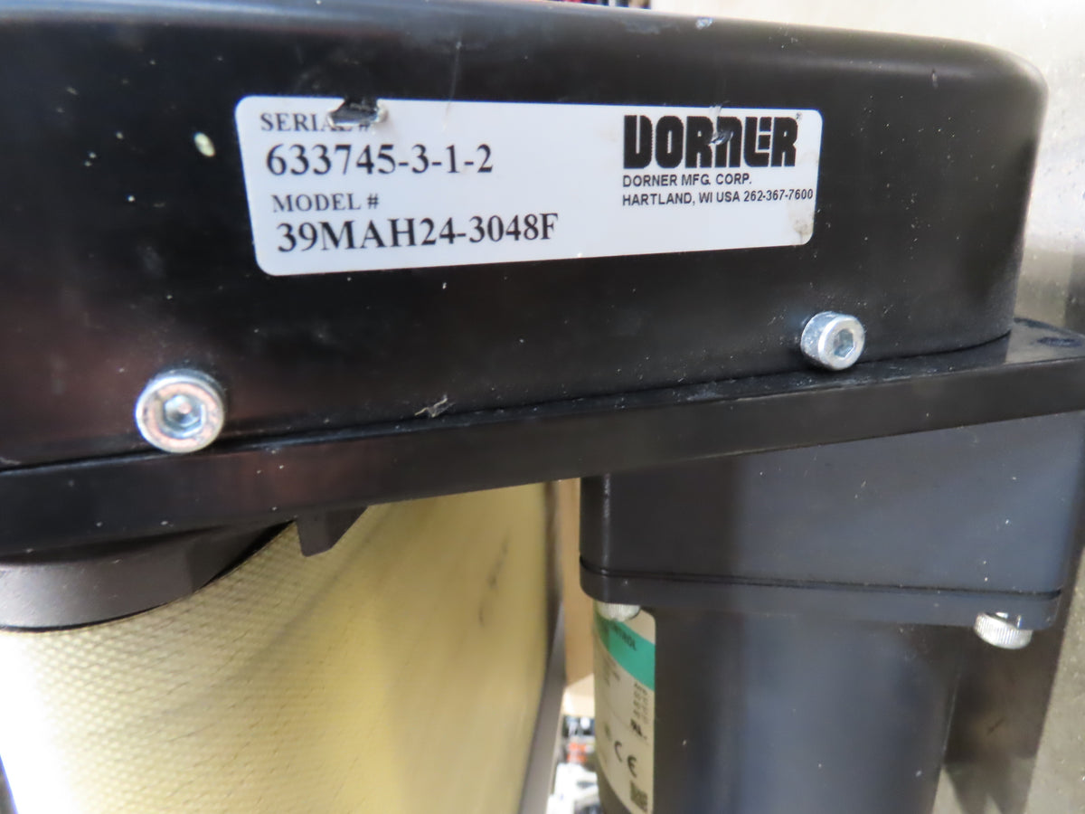 Dorner 2200 8"W x 10'L Low Profile Belt Conveyor 200mm 115V Belt Drive 38FPM