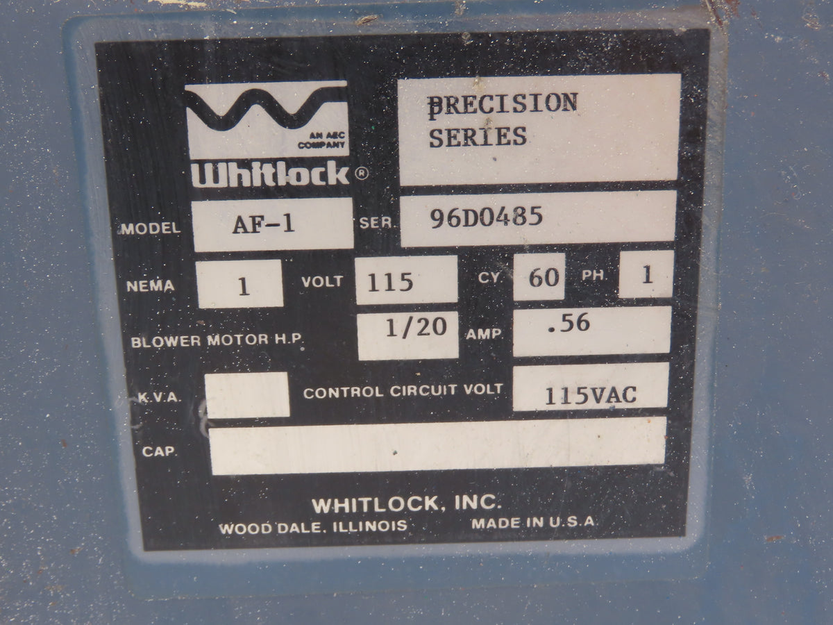 Whitlock AF-1 Volumetric Additive Feeder Control Panel Precision Series 115V