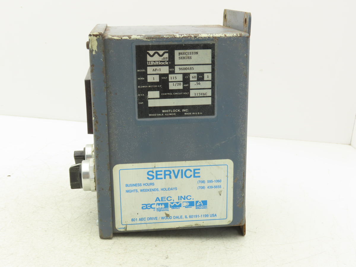 Whitlock AF-1 Volumetric Additive Feeder Control Panel Precision Series 115V
