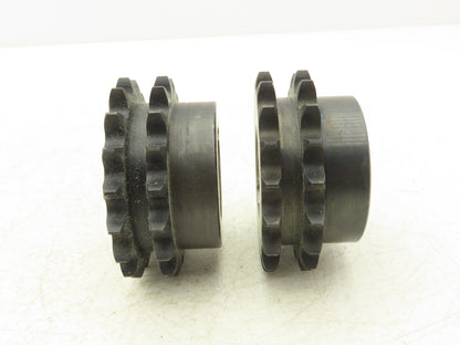 Tsubaki HD40B18 Double Strand #40 Roller Chain Sprocket 18T 1-7/16"Bore Lot of 2