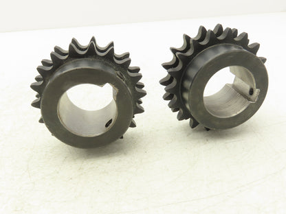 Tsubaki HD40B18 Double Strand #40 Roller Chain Sprocket 18T 1-7/16"Bore Lot of 2