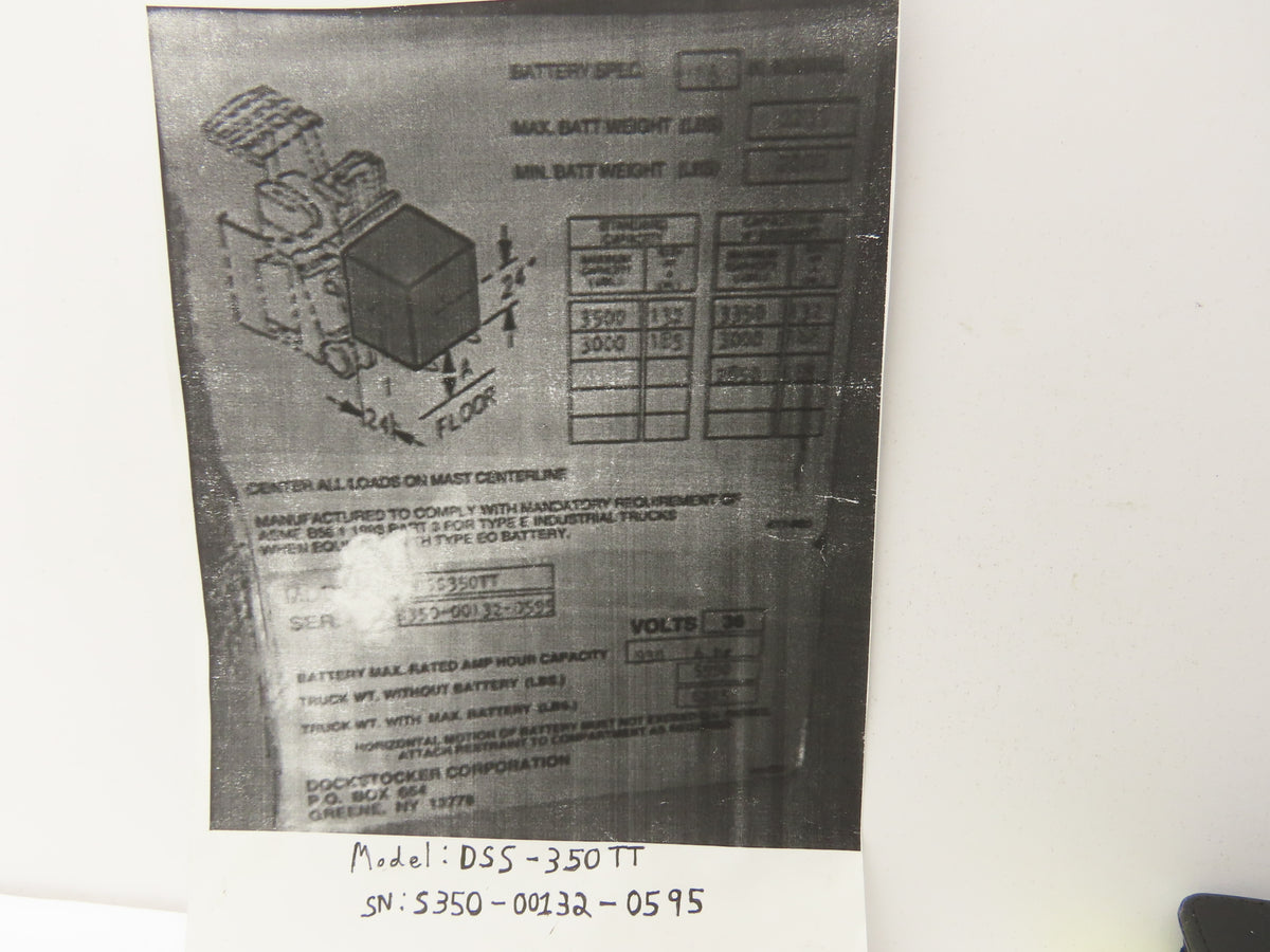 Eaton 211-1182-002 Dockstocker Hydraulic Pump Unit Removed Off Raymond DSS-350TT