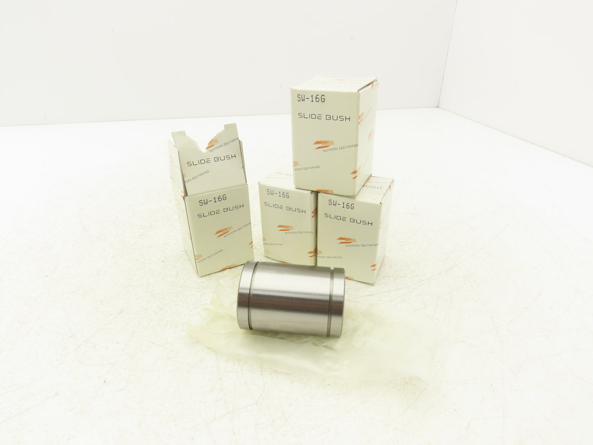 Nippon SW-16G Linear Ball Bearing Slide Bushing 1"ID  2.25"L  Lot of 4