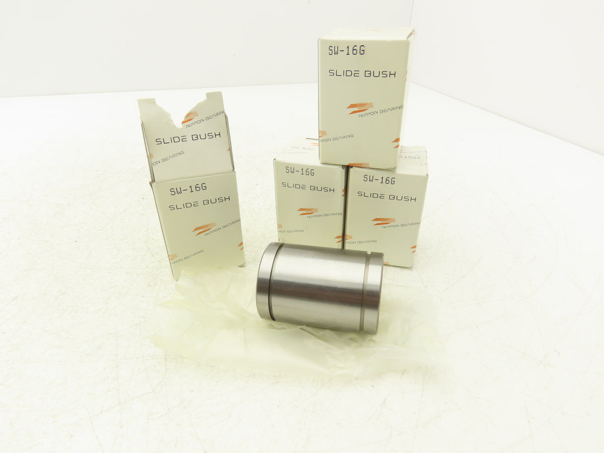 Nippon SW-16G Linear Ball Bearing Slide Bushing 1"ID  2.25"L  Lot of 4