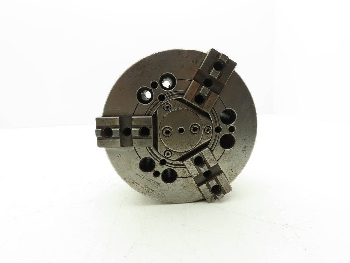 Haw Yang BL06B-3 CNC 3 Jaw Power Chuck 6" Max RPM 6000 Hydraulic Clamp Wedge
