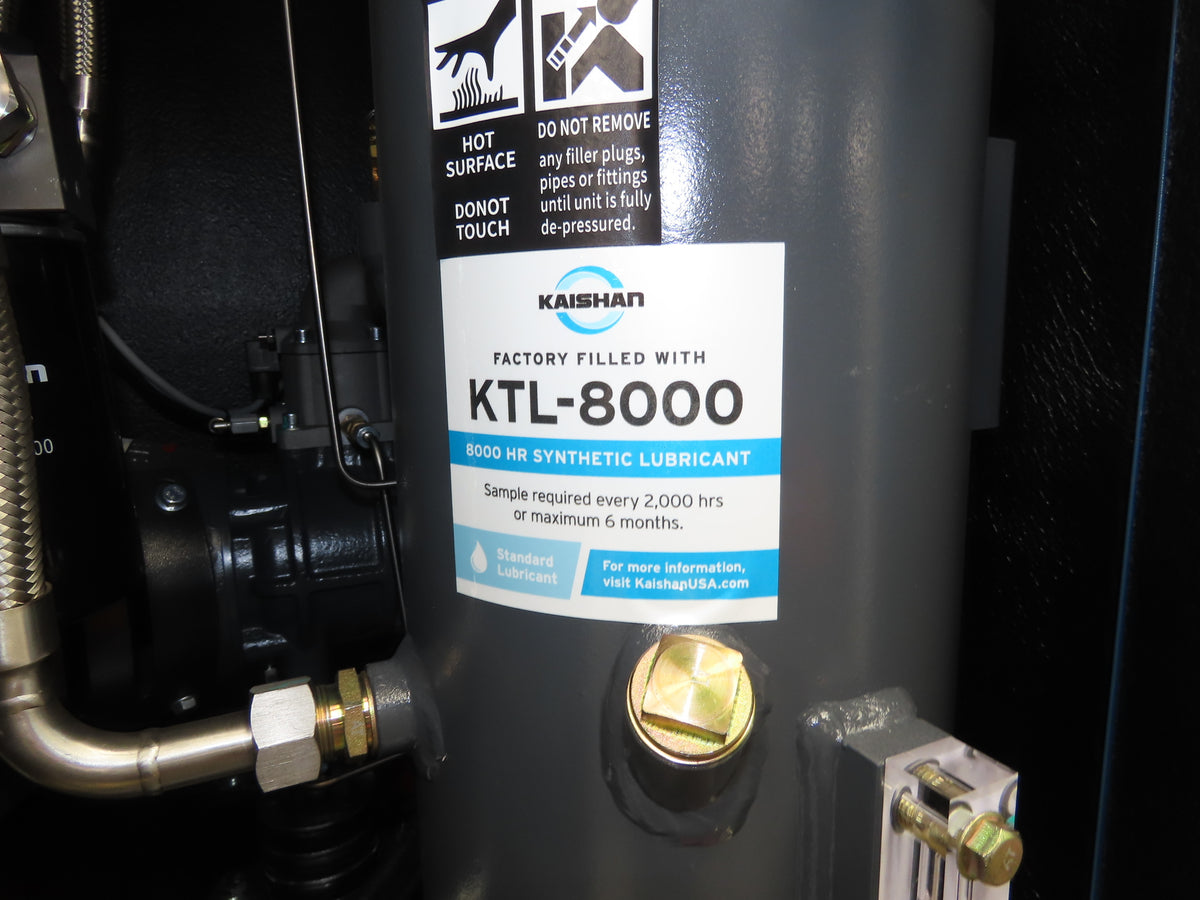 Kaishan KRSD-15VSD Rotary Screw Air Compressor 62CFM 125PSIG 15HP 480V 120G Tank