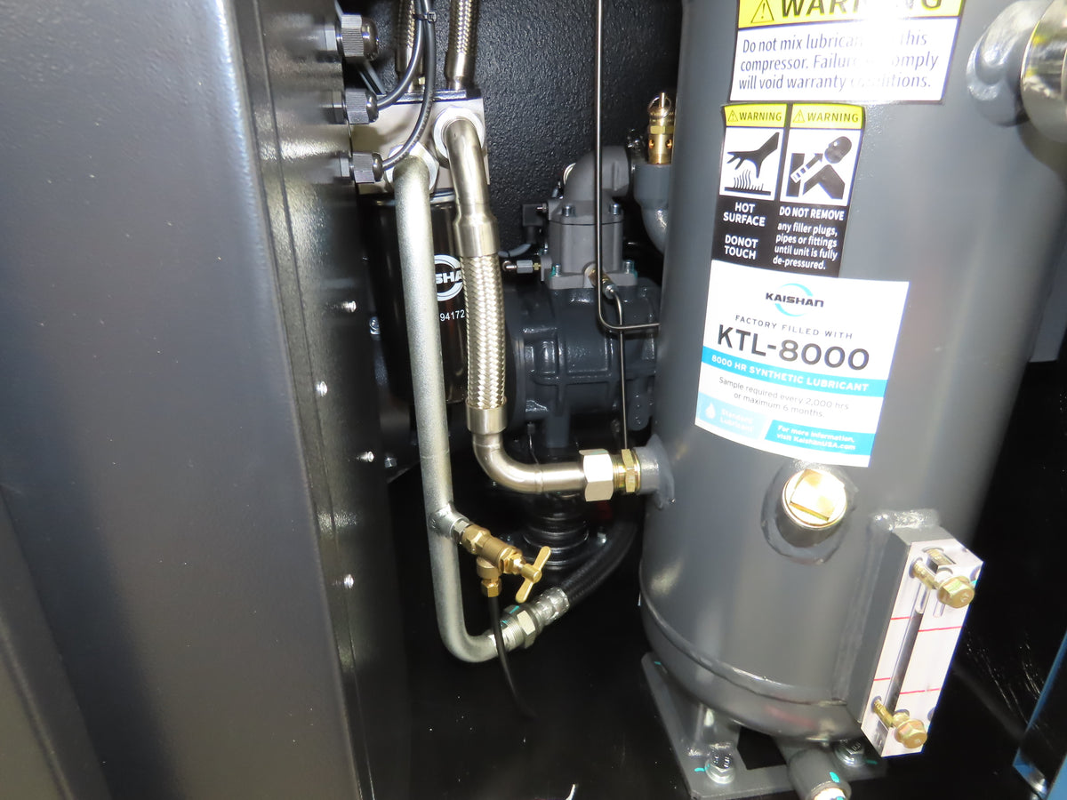 Kaishan KRSD-15VSD Rotary Screw Air Compressor 62CFM 125PSIG 15HP 480V 120G Tank