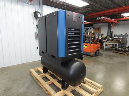 Kaishan KRSD-15VSD Rotary Screw Air Compressor 62CFM 125PSIG 15HP 480V 120G Tank