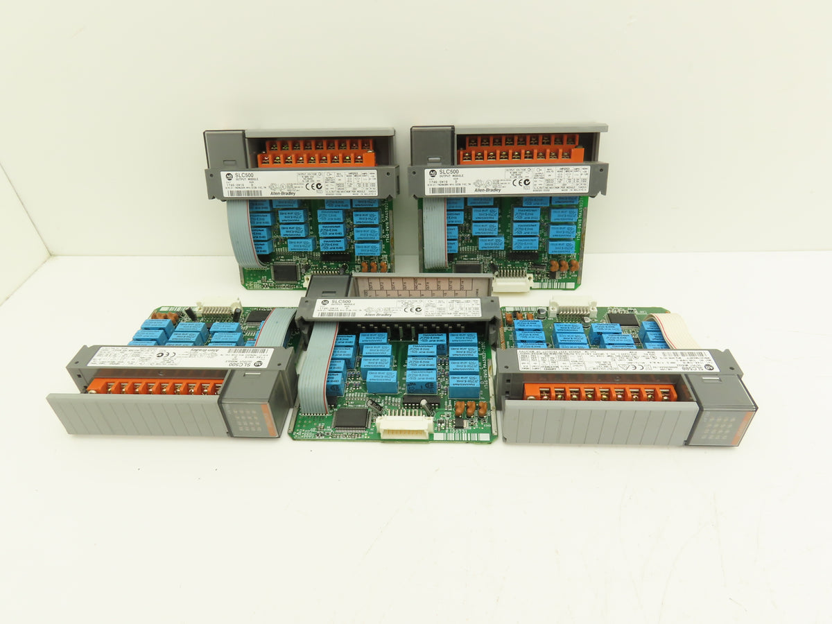 Allen Bradley 1746-OW16 SLC 500 16 Point Digital Relay Output Series D Lot of 5