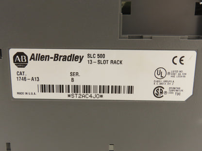 Allen Bradley 1746-A13 SLC 500 13-Slot I/O Chassis Rack Series B