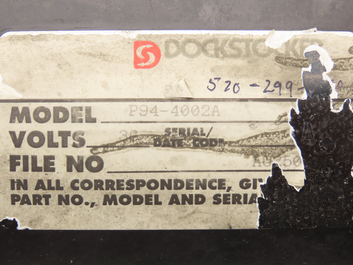 Raymond P94-4002A Dockstocker Forklift Hydraulic Pump & Motor Off DSS-350TT