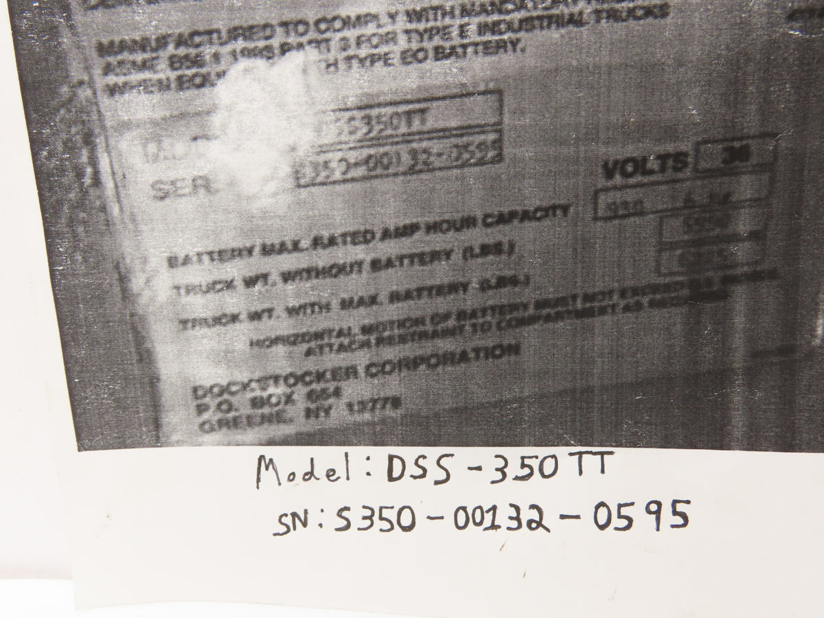 Raymond P94-4002A Dockstocker Forklift Hydraulic Pump & Motor Off DSS-350TT