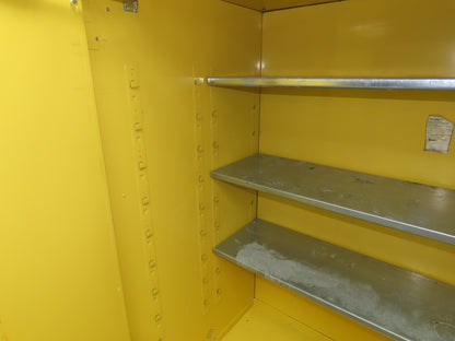 Eagle 9010 Flammable Liquid Safety Cabinet Yellow Dual Door 90 Gallon 43x34x70"