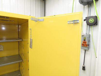 Eagle 9010 Flammable Liquid Safety Cabinet Yellow Dual Door 90 Gallon 43x34x70"