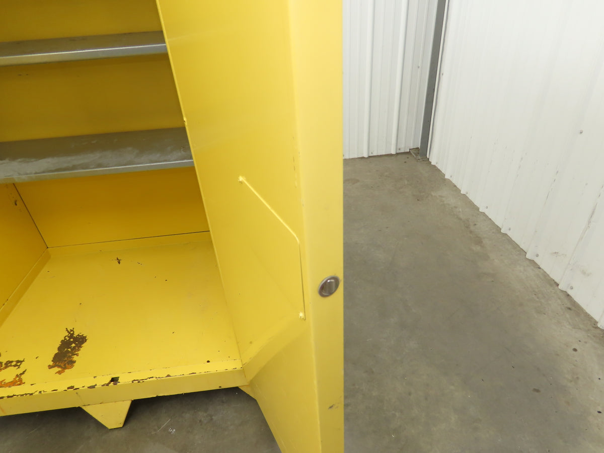 Eagle 9010 Flammable Liquid Safety Cabinet Yellow Dual Door 90 Gallon 43x34x70"