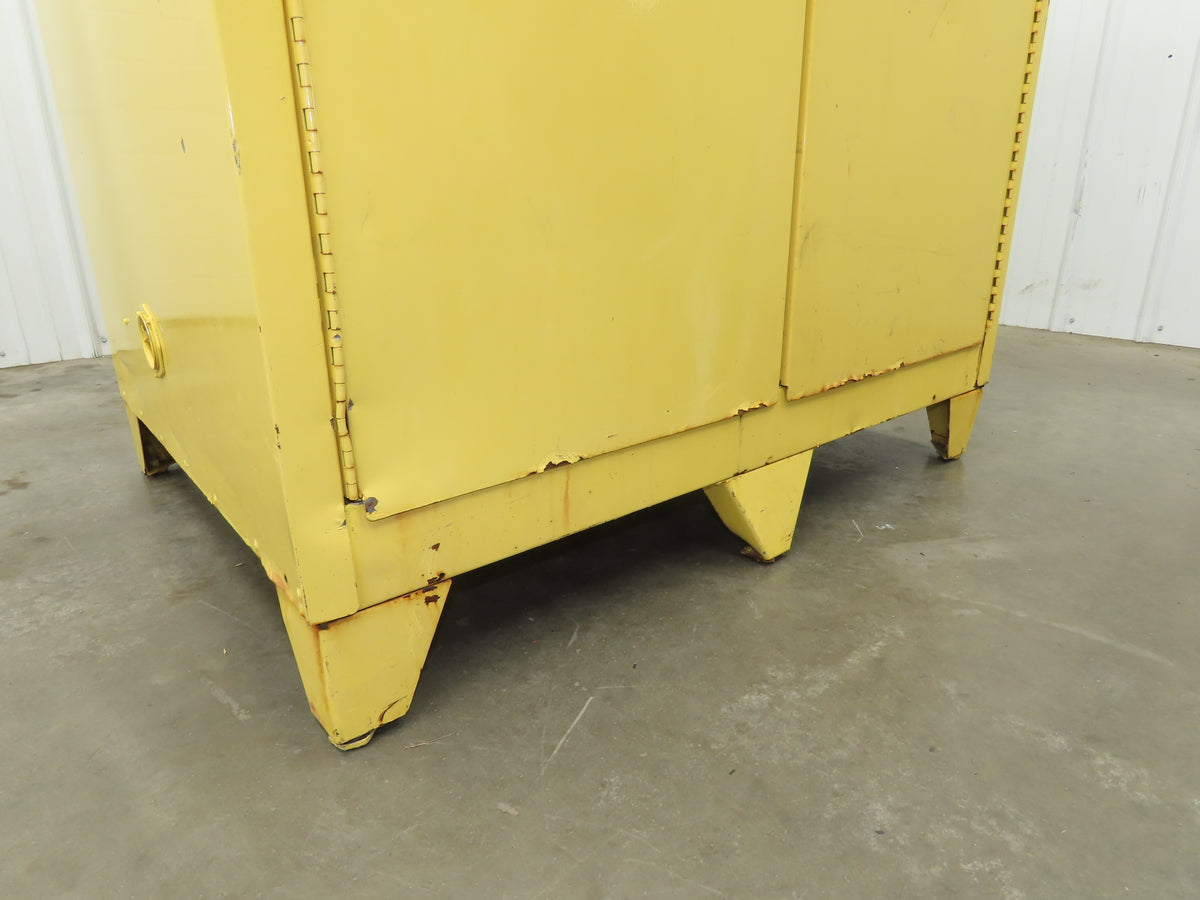 Eagle 9010 Flammable Liquid Safety Cabinet Yellow Dual Door 90 Gallon 43x34x70"