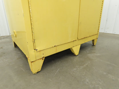 Eagle 9010 Flammable Liquid Safety Cabinet Yellow Dual Door 90 Gallon 43x34x70"