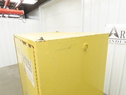 Eagle 9010 Flammable Liquid Safety Cabinet Yellow Dual Door 90 Gallon 43x34x70"