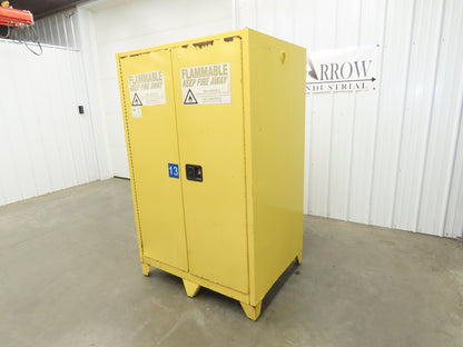 Eagle 9010 Flammable Liquid Safety Cabinet Yellow Dual Door 90 Gallon 43x34x70"