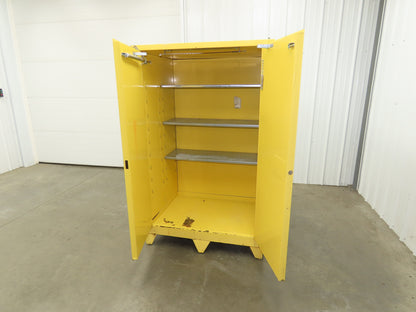 Eagle 9010 Flammable Liquid Safety Cabinet Yellow Dual Door 90 Gallon 43x34x70"